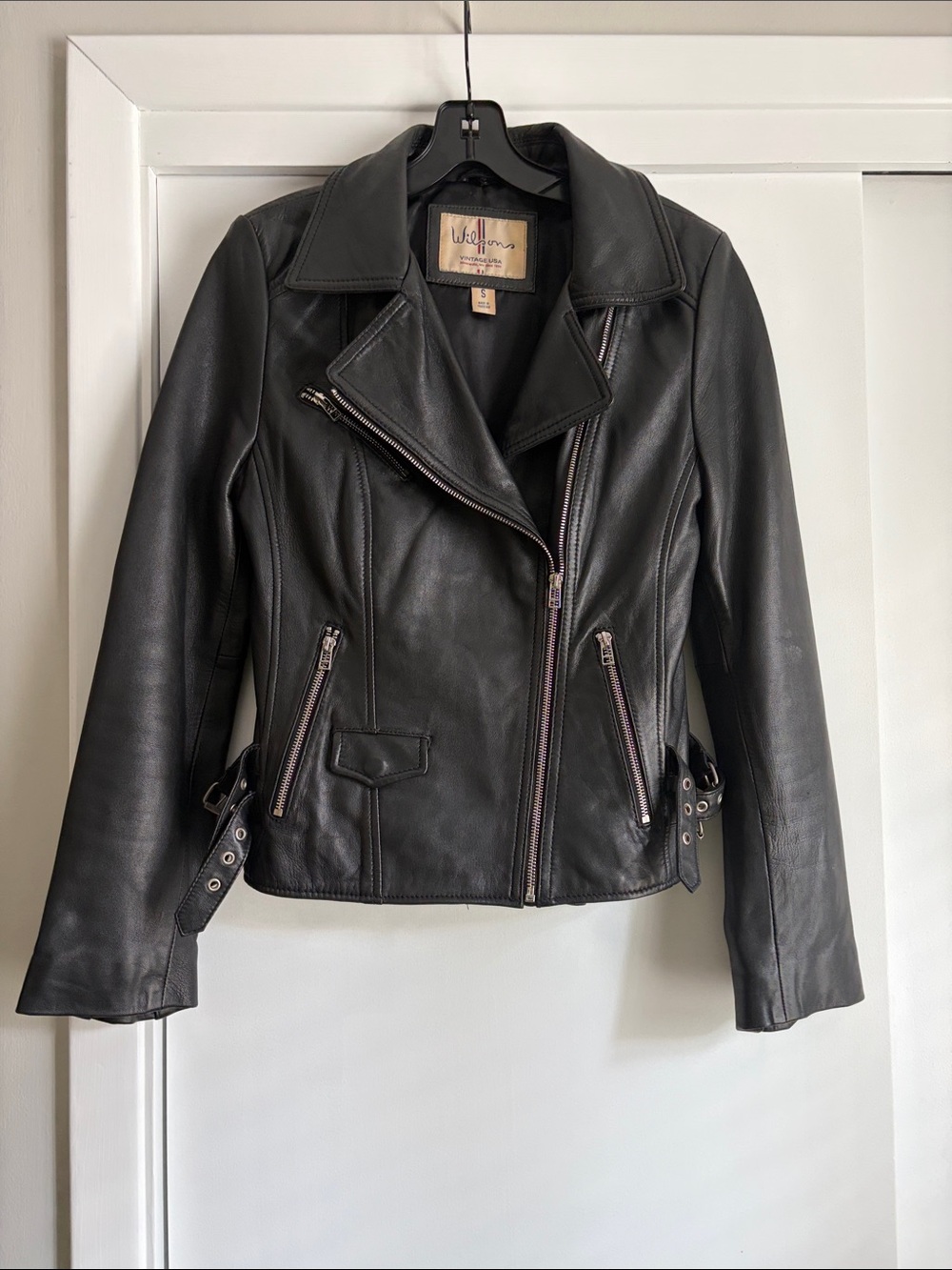 Wilsons Leather Black Moto-Style Leather Jacket